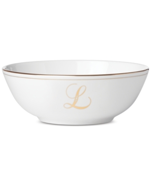 Lenox Federal Gold Monogram Place Setting Bowl Script Letters