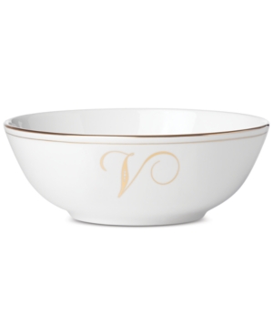 Lenox Federal Gold Monogram Place Setting Bowl Script Letters