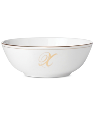 Lenox Federal Gold Monogram Place Setting Bowl Script Letters