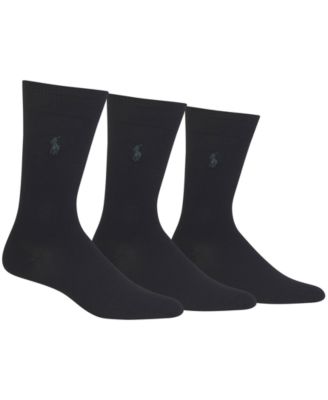 Shop Polo Ralph Lauren Mens 3 Pk. Supersoft Dress Socks In Khaki,olive Assorted