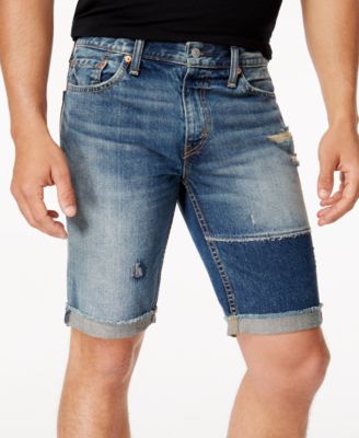 levi ripped jean shorts mens