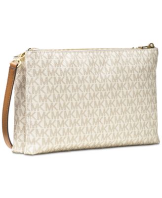 michael kors signature adele double zip crossbody