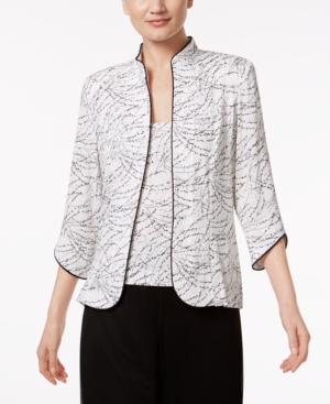 Alex Evenings Printed Jacket and Top Set Regular & Petite Sizes