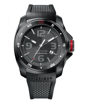 Tommy Hilfiger - Watch, Men's Black Silicone Strap 1790708
