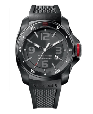 UPC 775924793931 product image for Tommy Hilfiger Watch, Men's Black Silicone Strap 1790708 | upcitemdb.com