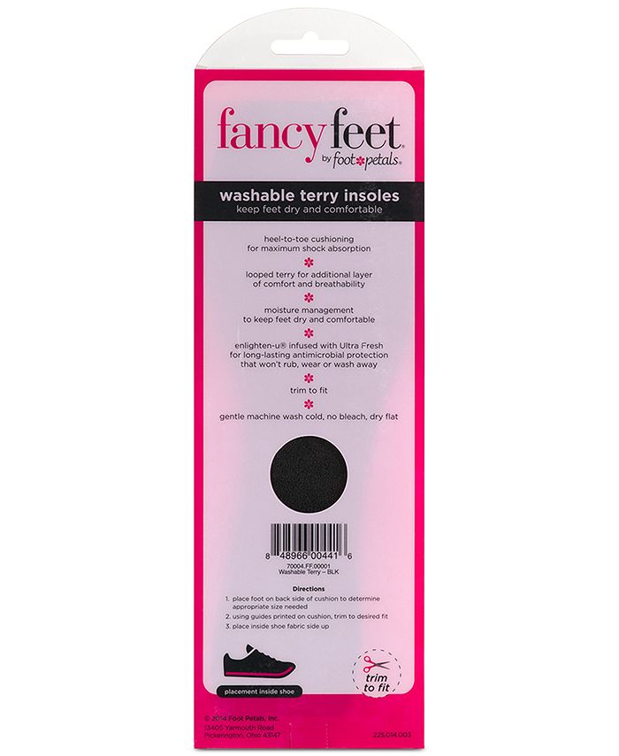 Foot Petals Fancy Feet by Washable Terry Insoles Shoe Inserts Macy's