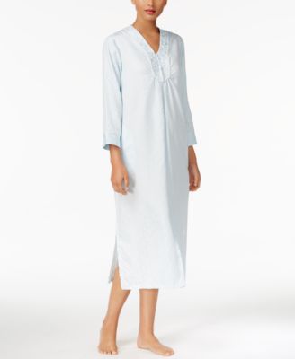 Miss Elaine - Brushed-Back Satin Zip-Front Long Robe