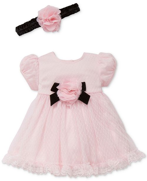 Little Me 2 Pc Headband Lace Dress Set Baby Girls Reviews