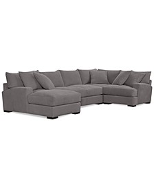 Rhyder 4-Pc. 80'' Fabric Sectional Sofa with Chaise, Created for Macy's
