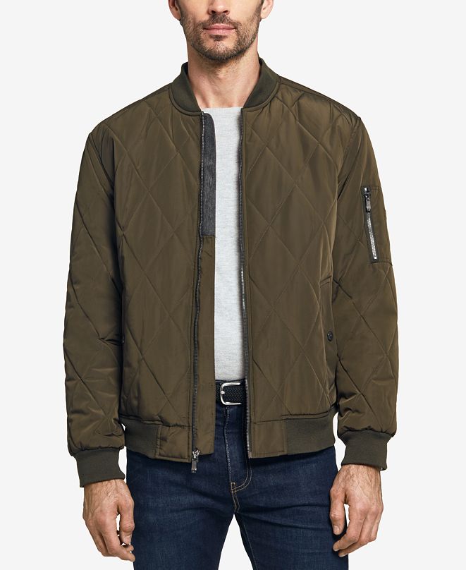 Weatherproof Men's Quilted Baseball Bomber Jacket, Created for Macy's ...