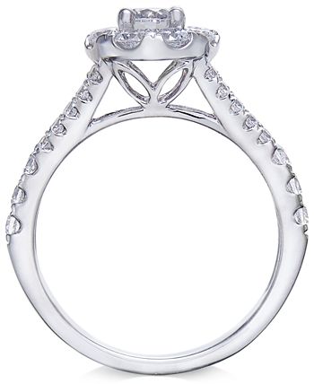 Macy's - Diamond Cluster Bridal Set (1-1/2 ct. t.w.) in 14k White Gold