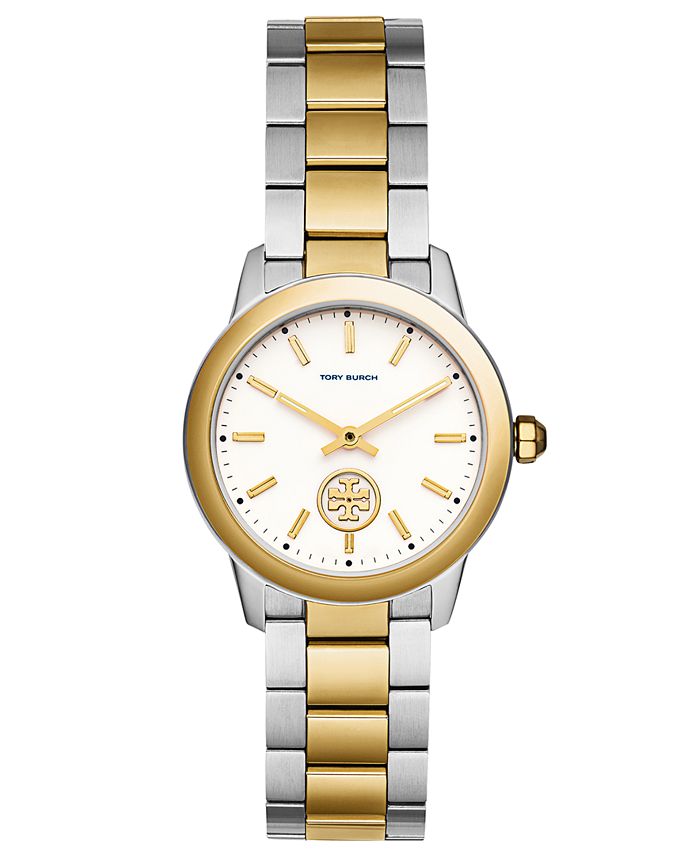 Tory Burch Women's Collins Two-Tone Stainless Steel Bracelet Watch 32mm &  Reviews - All Watches - Jewelry & Watches - Macy's