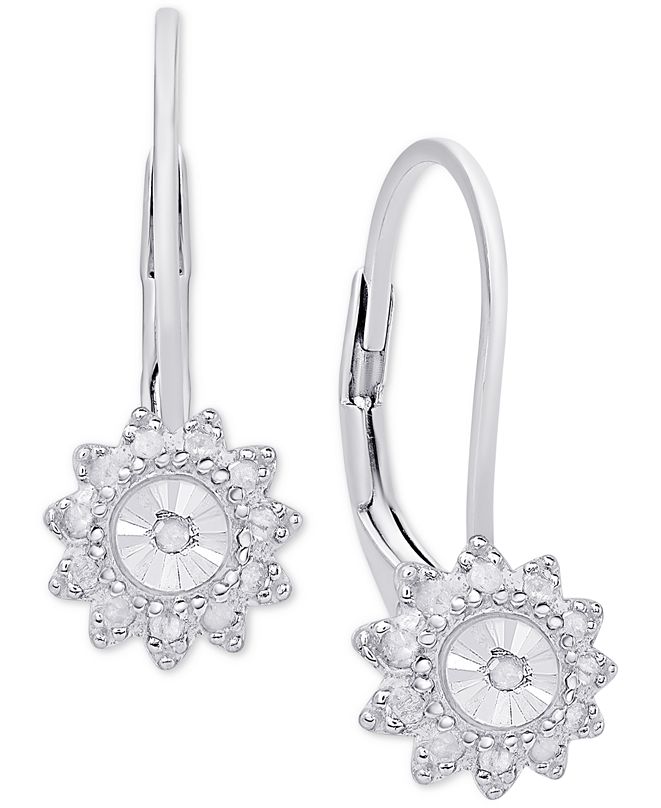 Victoria Townsend Diamond Floral Drop Earrings (1/4 ct. t