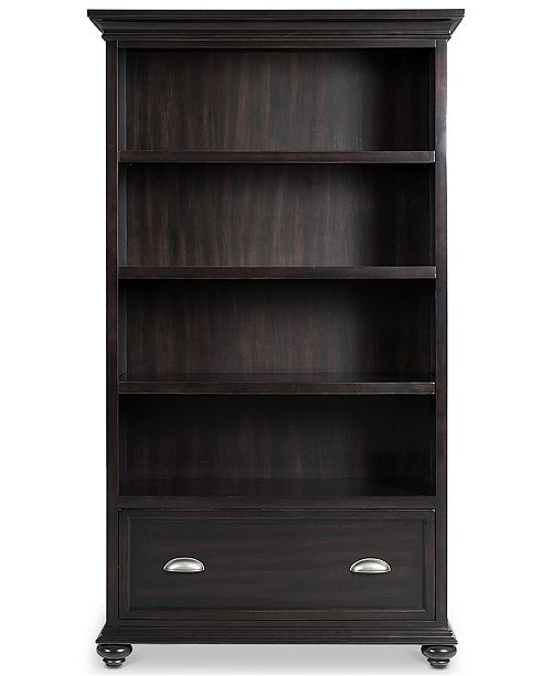 Furniture Clinton Hill Ebony Home Office Open Bookcase, Created for Macy&#39;s & Reviews - Furniture ...