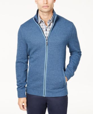 Tasso Elba Men's Herringbone Full-Zip 