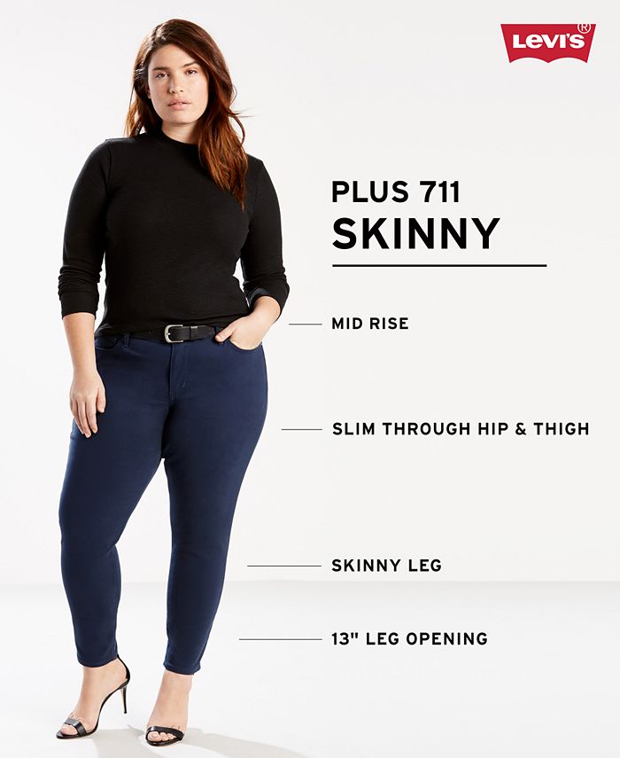Levi's Plus Size 711 Skinny Jeans, Short and Reg Inseam - Macy's
