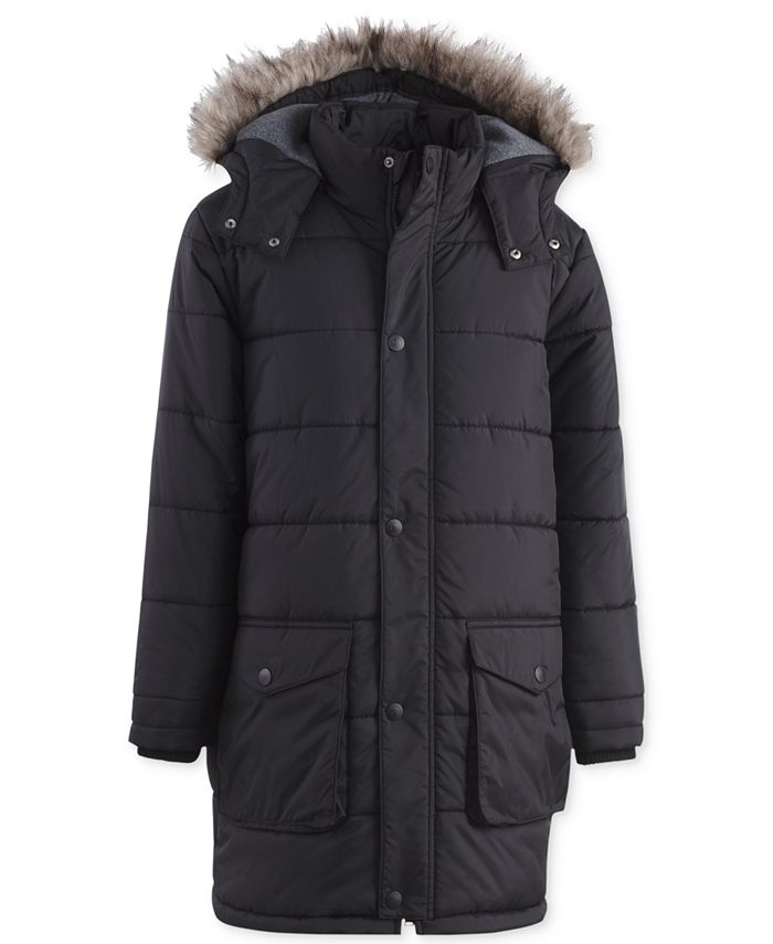 Calvin klein big boys hooded bubble jacket discount