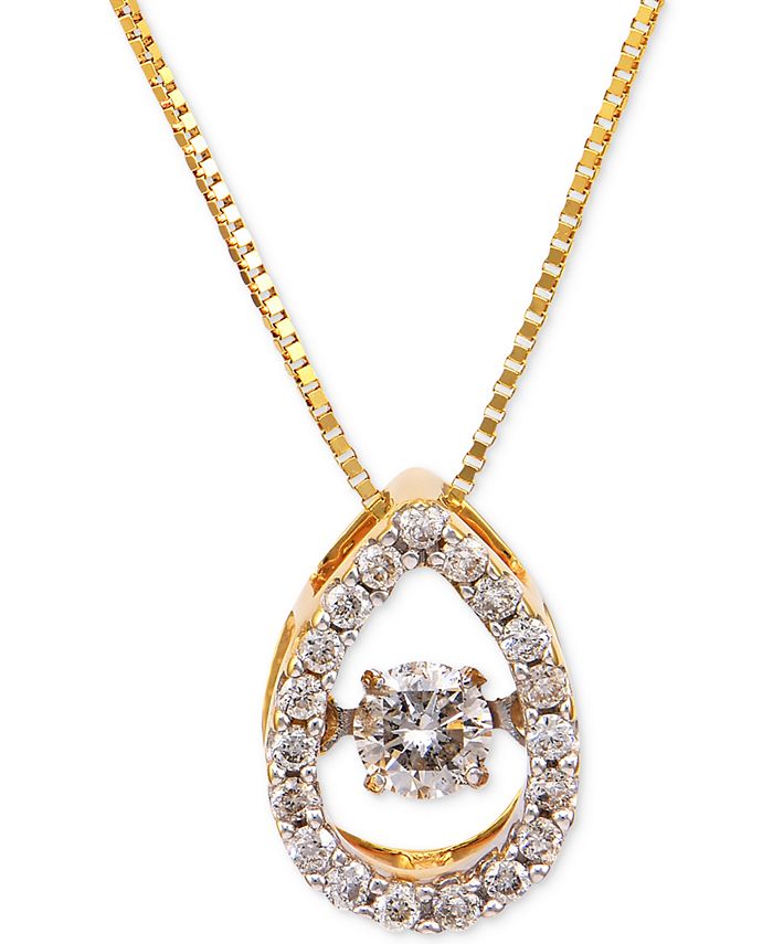Macys diamond pendant sale clearance