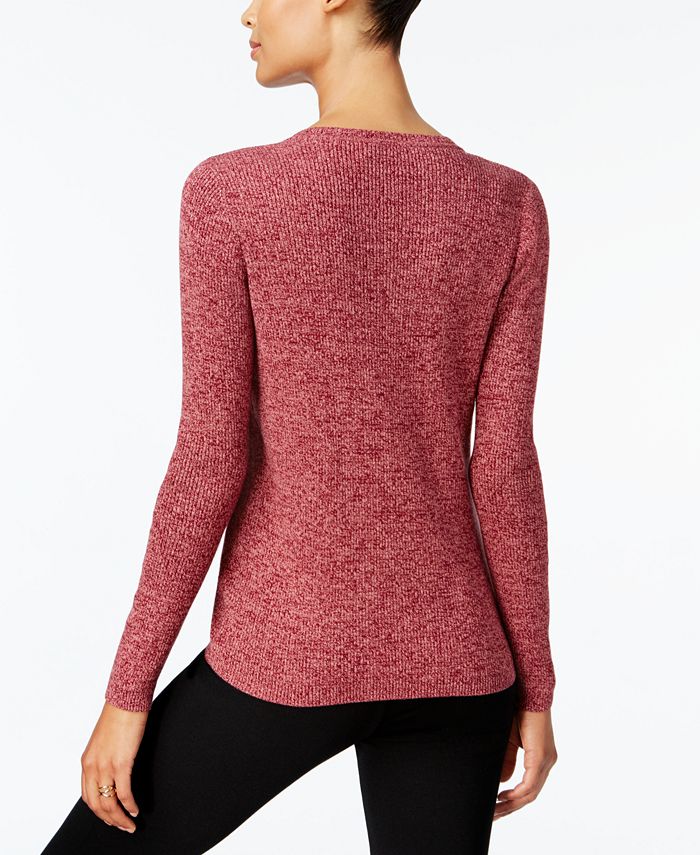 Karen Scott Womens Cotton Marled Sweater Red Size X Small main image 0