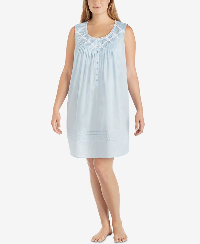 Eileen West Plus Size Sleeveless Nightgown - Macy's