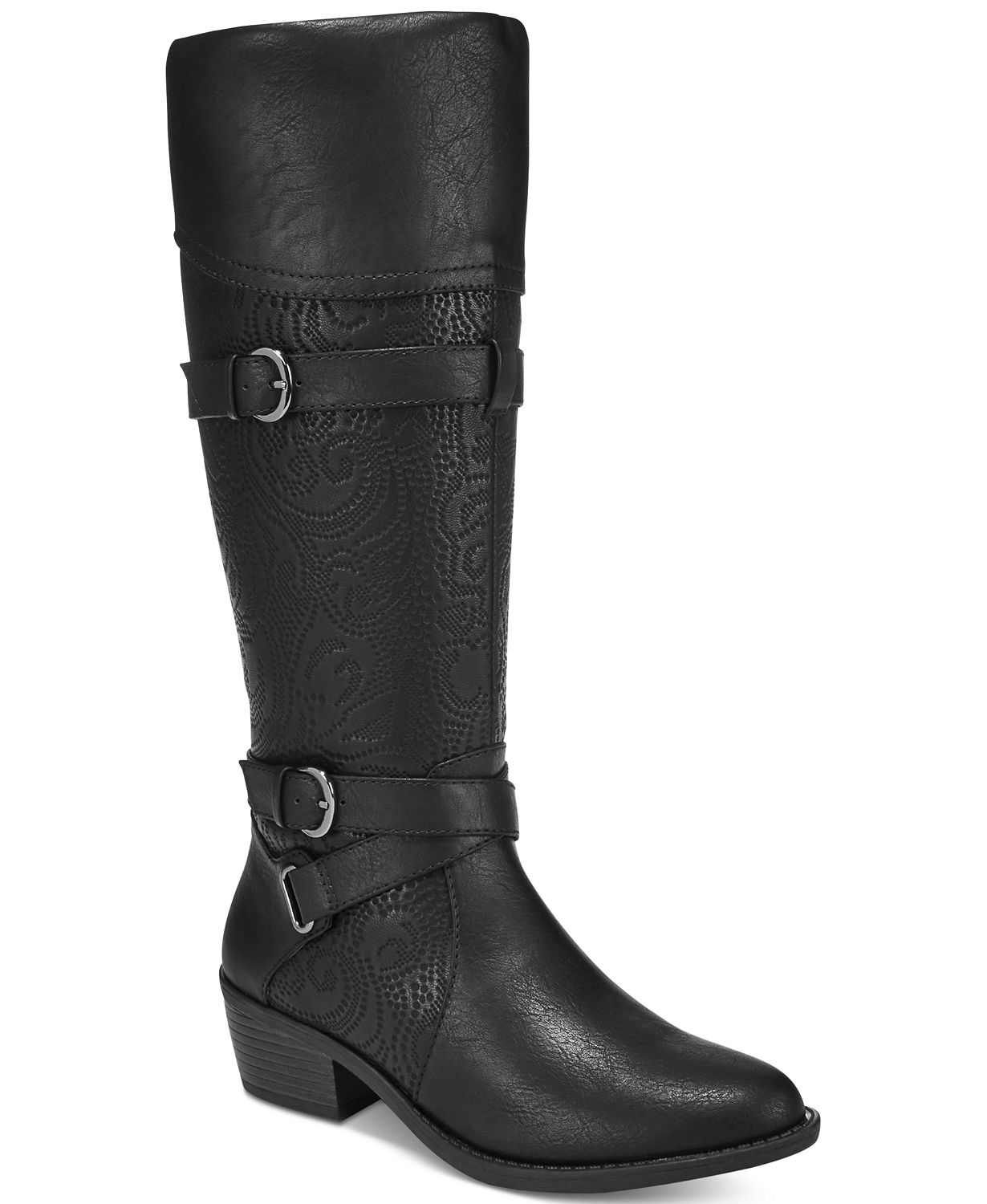 laced and loaded adjustable calf riding boots
