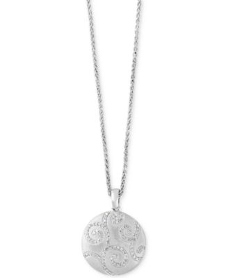 EFFY Collection - Diamond Disc Pendant Necklace (3/8 ct. t.w.) in Sterling Silver