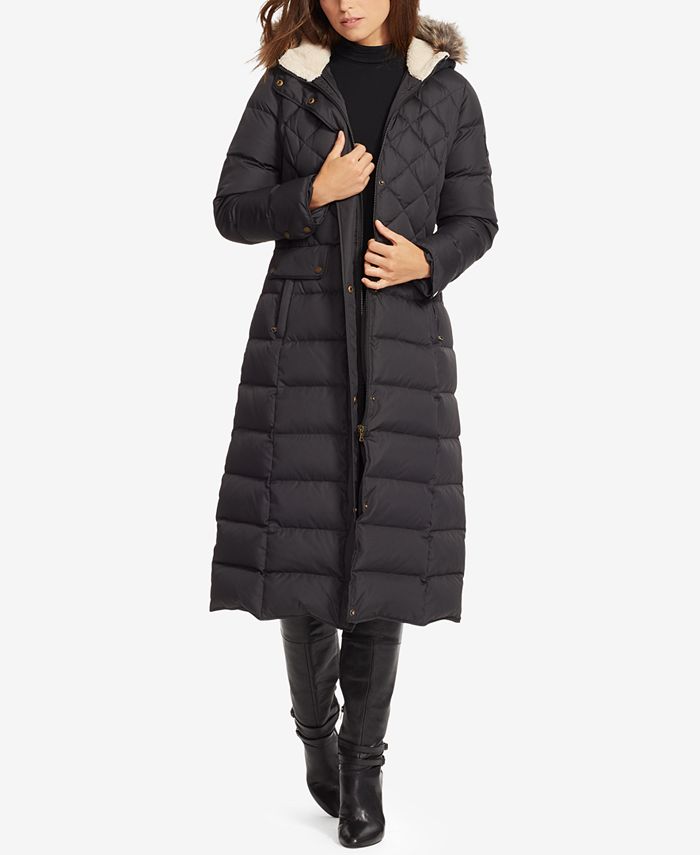 Lauren Ralph Lauren Hooded Maxi Down Jacket Macy's