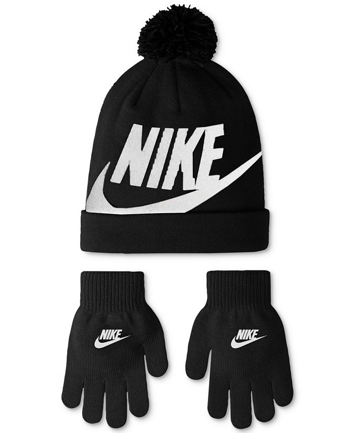 Nike 2-Pc. Swoosh Beanie & Gloves Set, Big Boys - Macy's
