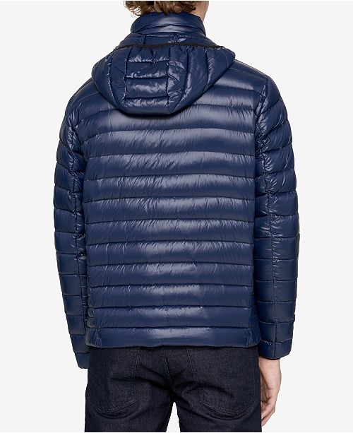 Calvin Klein Men's Packable Down Hooded Puffer Jacket Coats & Jackets