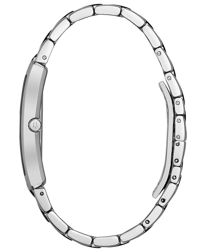 Bulova Men's Black Plated Stainless Steel Bracelet Watch 35mm 98A117 ...
