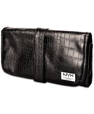 NYX Professional Makeup - NYX Black Croc-Embossed Brush Roll Bag