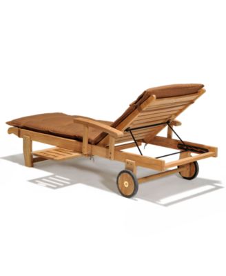 Bristol Teak Outdoor Chaise Lounge, Created for Macy's