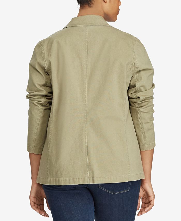 Lauren Ralph Lauren Plus Size Canvas Jacket & Reviews - Jackets ...