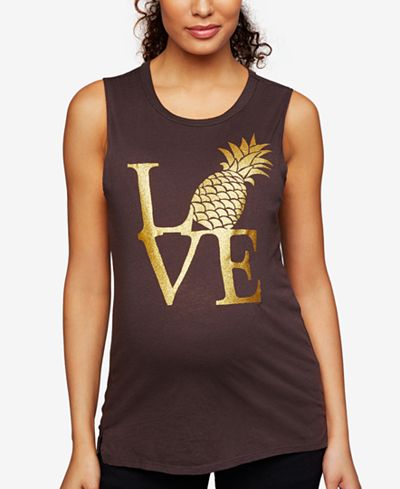 Chaser Maternity Cotton Graphic T-Shirt