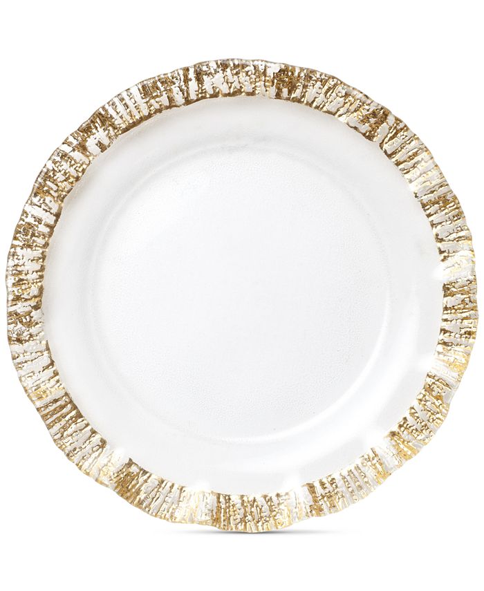 VIETRI - Rufolo Glass Gold Collection Service Plate/Charger