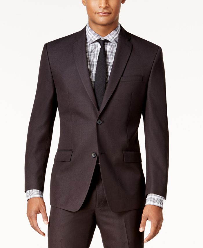 Marc New York by Andrew Marc Men's Classic-Fit Black Micro-Grid Suit ...
