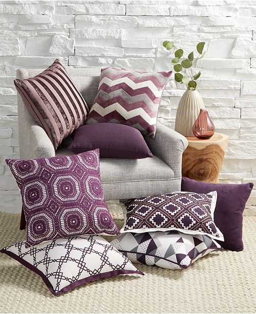 cheap decorative pillows purple
