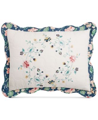 Martha Stewart Collection - Embroidered Wreath Quilted Standard Sham