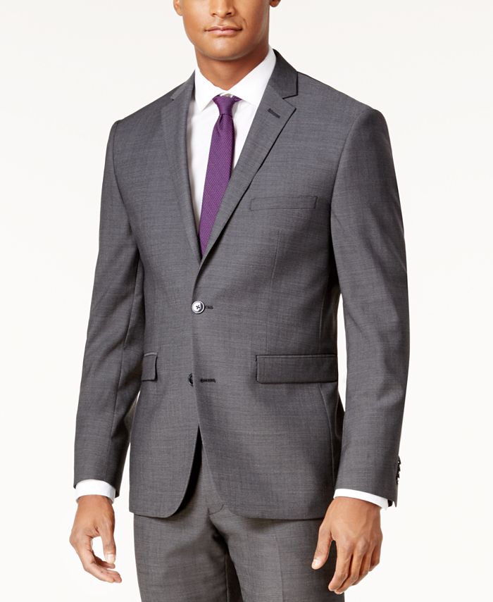 Vince Camuto Men's Slim-Fit Charcoal Gray Suit & Reviews - Suits ...