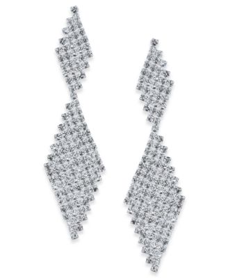 I.N.C. International Concepts - Silver-Tone Cup Chain Kite Earrings
