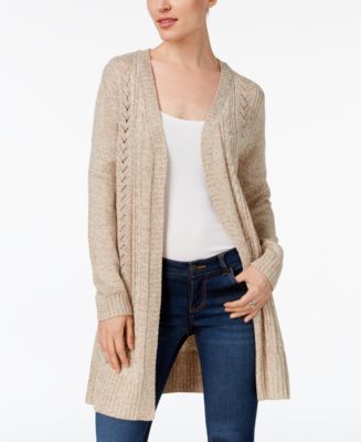 Karen Scott Cable-Knit Duster Cardigan, Created for Macy's - Macy's