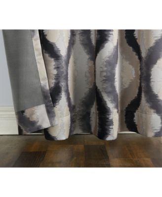 Corbin Watercolor Ogee Room Darkening Grommet Curtain Panel