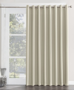 Sun Zero Preston 100" X 84" Grommet Top Blackout Patio Curtain Panel In Pearl