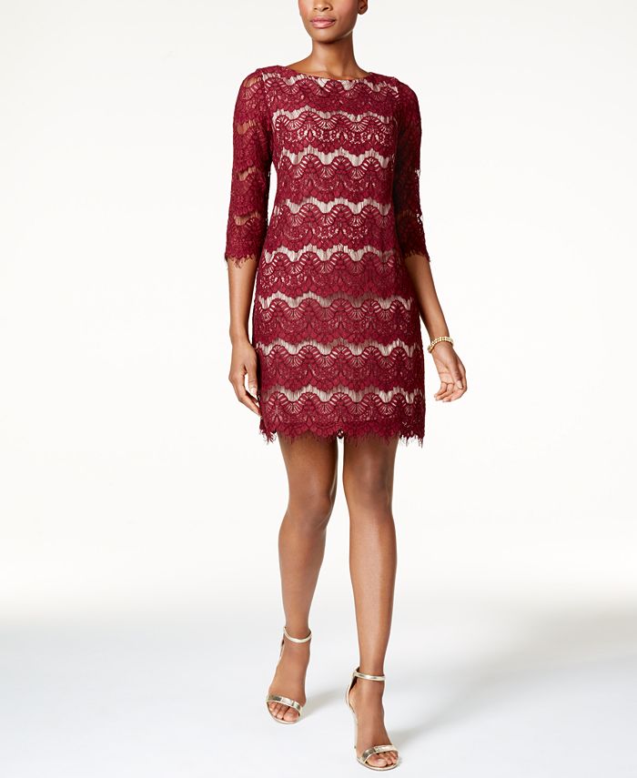 Jessica Howard Lace Illusion Sheath Dress Macy's