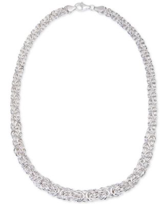 Giani Bernini Byzantine Link Collar Necklace in Sterling Silver ...