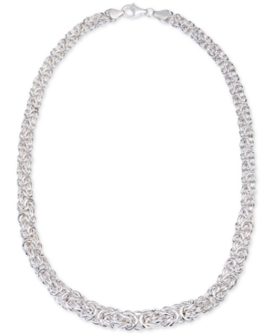 image of Giani Bernini Byzantine Link Collar Necklace in Sterling Silver, Created for Macy-s