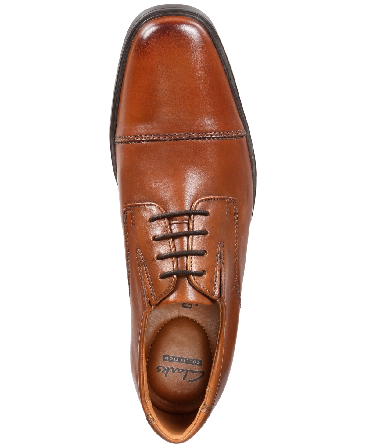 Clarks Men s Tilden Cap Toe Oxford Dark Tan Leather Smart Closet