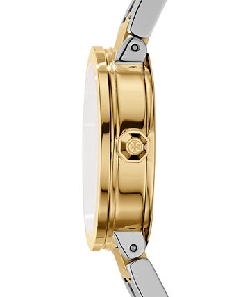 Tory Burch Women's Classic T Two-Tone Stainless Steel Bracelet Watch 36mm -  Macy's