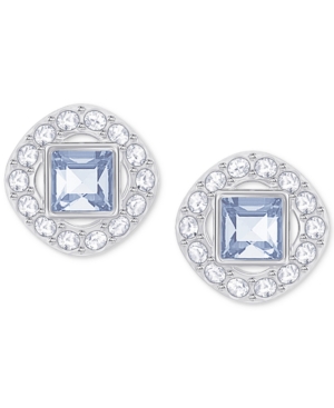 image of Swarovski Square Crystal Halo Stud Earrings