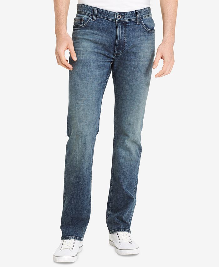 Calvin Klein Jeans Men's Straight-Fit Stretch Jeans & Reviews - Jeans ...